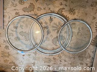 MaxSold Auction: Round 3-Tier Tempered Glass Coffee Table, Chrome - Cambridge (Massachusetts, USA) PARTNER MANAGED Estate Sale Online Auction - Creighton Street                  