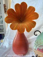 MaxSold Auction: Signed V. C. Williams Ceramic Vase with Saw Blade Art & Stand - Cambridge (Massachusetts, USA) PARTNER MANAGED Estate Sale Online Auction - Creighton Street                  