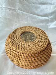 MaxSold Auction: Thai Gilt Porcelain Lidded Bowl with Rattan Basket - Cambridge (Massachusetts, USA) PARTNER MANAGED Estate Sale Online Auction - Creighton Street                  