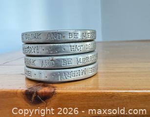 MaxSold Auction: Decorative Napkin Rings Assortment — Wood, Silver-Tone & Phrase Disks - Cambridge (Massachusetts, USA) PARTNER MANAGED Estate Sale Online Auction - Creighton Street                  