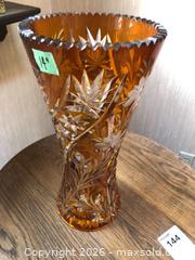 MaxSold Auction: Amber Cut Crystal Vase B - Toronto (Ontario, Canada) Downsizing Online Auction - Cross Street