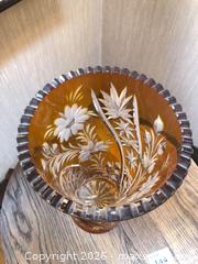 MaxSold Auction: Amber Cut Crystal Vase B - Toronto (Ontario, Canada) Downsizing Online Auction - Cross Street