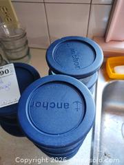 MaxSold Auction: Anchor Glass Food Storage Bowl Set with Blue Plastic Lids B - Toronto (Ontario, Canada) Downsizing Online Auction - Cross Street