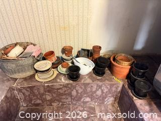 MaxSold Auction: Assorted Plant Pots, Saucers & Liners B - Toronto (Ontario, Canada) Downsizing Online Auction - Cross Street