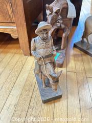 MaxSold Auction: Lot of 3 Wood Carved Western Figures: Horse, Rider, Donkey B - Toronto (Ontario, Canada) Downsizing Online Auction - Cross Street
