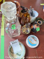 MaxSold Auction: Mixed Vintage Vases, Glass Decanter, Face Planter & Trinket Box B - Toronto (Ontario, Canada) Downsizing Online Auction - Cross Street