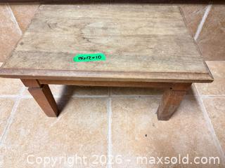 MaxSold Auction: Small Stool, Bongo Hand Drum & Wooden Toy Truck (Lot) B - Toronto (Ontario, Canada) Downsizing Online Auction - Cross Street