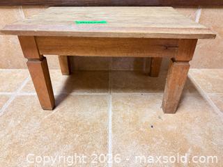 MaxSold Auction: Small Stool, Bongo Hand Drum & Wooden Toy Truck (Lot) B - Toronto (Ontario, Canada) Downsizing Online Auction - Cross Street