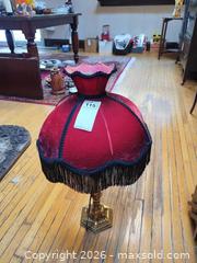MaxSold Auction: Victorian Velvet Shade Table Lamp with Brass Gilt Metal Base B - Toronto (Ontario, Canada) Downsizing Online Auction - Cross Street