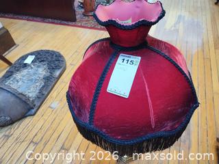 MaxSold Auction: Victorian Velvet Shade Table Lamp with Brass Gilt Metal Base B - Toronto (Ontario, Canada) Downsizing Online Auction - Cross Street