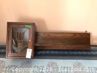 MaxSold Auction: Vintage Wood Wall Shelf with Cabinet C - Toronto (Ontario, Canada) Downsizing Online Auction - Cross Street