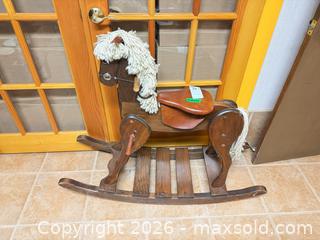 MaxSold Auction: Wooden Rocking Horse with Saddle and Bridle C - Toronto (Ontario, Canada) Downsizing Online Auction - Cross Street