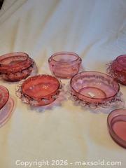 MaxSold Auction: 10 cranberry glass dishes, jars - Toronto (Ontario, Canada) SELLER MANAGED Estate Sale Online Auction - Amelia Street