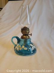 MaxSold Auction: Blue glass oil lamp - Toronto (Ontario, Canada) SELLER MANAGED Estate Sale Online Auction - Amelia Street