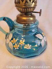 MaxSold Auction: Blue glass oil lamp - Toronto (Ontario, Canada) SELLER MANAGED Estate Sale Online Auction - Amelia Street