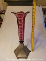MaxSold Auction: Bohemian ruby red crystal vase - Toronto (Ontario, Canada) SELLER MANAGED Estate Sale Online Auction - Amelia Street