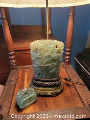 MaxSold Auction: Chinese carved jadeite quartz lamp - Toronto (Ontario, Canada) SELLER MANAGED Estate Sale Online Auction - Amelia Street