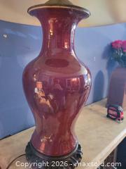 MaxSold Auction: Chinese Sang de Beouf Oxblood Vase Lamp - Toronto (Ontario, Canada) SELLER MANAGED Estate Sale Online Auction - Amelia Street