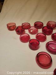 MaxSold Auction: Cranberry glass salt cellars  - Toronto (Ontario, Canada) SELLER MANAGED Estate Sale Online Auction - Amelia Street