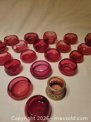 MaxSold Auction: Cranberry glass salt cellars  - Toronto (Ontario, Canada) SELLER MANAGED Estate Sale Online Auction - Amelia Street