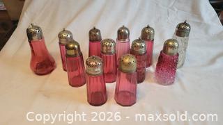 MaxSold Auction: Cranberry glass sugar casters  - Toronto (Ontario, Canada) SELLER MANAGED Estate Sale Online Auction - Amelia Street