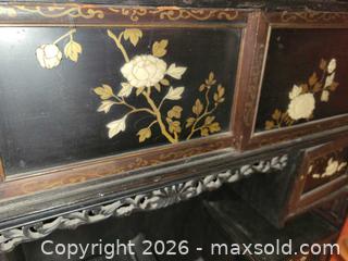 MaxSold Auction: Japanese black lacquered cabinet  - Toronto (Ontario, Canada) SELLER MANAGED Estate Sale Online Auction - Amelia Street