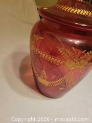 MaxSold Auction: Moser Czechia cranberry glass jar - Toronto (Ontario, Canada) SELLER MANAGED Estate Sale Online Auction - Amelia Street