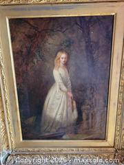 MaxSold Auction: Oil painting of a Victorian young lady in white, 1867 - Toronto (Ontario, Canada) SELLER MANAGED Estate Sale Online Auction - Amelia Street
