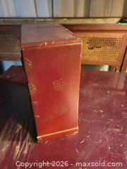 MaxSold Auction: Red lacquered table top cabinet  - Toronto (Ontario, Canada) SELLER MANAGED Estate Sale Online Auction - Amelia Street