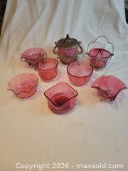 MaxSold Auction: Victorian cranberry glass candy dishes  - Toronto (Ontario, Canada) SELLER MANAGED Estate Sale Online Auction - Amelia Street