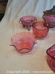 MaxSold Auction: Victorian cranberry glass candy dishes  - Toronto (Ontario, Canada) SELLER MANAGED Estate Sale Online Auction - Amelia Street