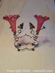 MaxSold Auction: Victorian cranberry glass epergne - Toronto (Ontario, Canada) SELLER MANAGED Estate Sale Online Auction - Amelia Street