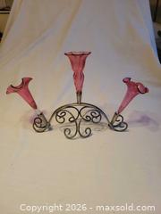 MaxSold Auction: Victorian cranberry glass epergne - Toronto (Ontario, Canada) SELLER MANAGED Estate Sale Online Auction - Amelia Street