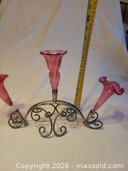 MaxSold Auction: Victorian cranberry glass epergne - Toronto (Ontario, Canada) SELLER MANAGED Estate Sale Online Auction - Amelia Street