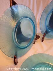 MaxSold Auction: Vintage Northwood Stretch Glass Dessert Plates in Iridescent blue - Toronto (Ontario, Canada) SELLER MANAGED Estate Sale Online Auction - Amelia Street