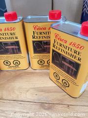 MaxSold Auction: Circa 1850 Furniture Refinisher, 4 x 1 L Cans - Ajax (Ontario, Canada) SELLER MANAGED Downsizing Online Auction - Poplar Avenue