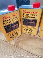 MaxSold Auction: Circa 1850 Furniture Refinisher, 4 x 1 L Cans - Ajax (Ontario, Canada) SELLER MANAGED Downsizing Online Auction - Poplar Avenue