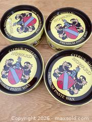 MaxSold Auction: Howard Citrus-Shield Premium Paste Wax, 4 tins (11 oz each) - Ajax (Ontario, Canada) SELLER MANAGED Downsizing Online Auction - Poplar Avenue
