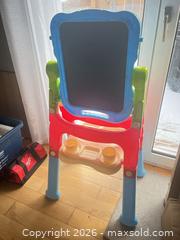 MaxSold Auction: Kids Double-Sided Art Easel - Chalk & Dry-Erase, Multicolor - Ajax (Ontario, Canada) SELLER MANAGED Downsizing Online Auction - Poplar Avenue
