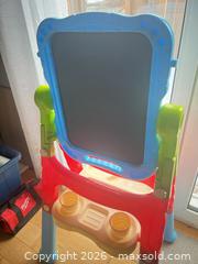 MaxSold Auction: Kids Double-Sided Art Easel - Chalk & Dry-Erase, Multicolor - Ajax (Ontario, Canada) SELLER MANAGED Downsizing Online Auction - Poplar Avenue