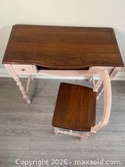 MaxSold Auction: Pink antique vanity/ writing desk  - Ajax (Ontario, Canada) SELLER MANAGED Downsizing Online Auction - Poplar Avenue
