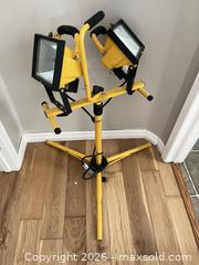 MaxSold Auction: Tripod Work Light with Dual Halogen Heads, 120V - Ajax (Ontario, Canada) SELLER MANAGED Downsizing Online Auction - Poplar Avenue