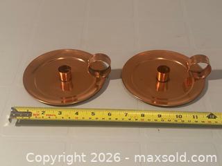 MaxSold Auction: 1970s Solid Copper Finger Loop Candle Holder Pair - Ottawa (Ontario, Canada) SELLER MANAGED Estate Sale Online Auction - Country Lane West
