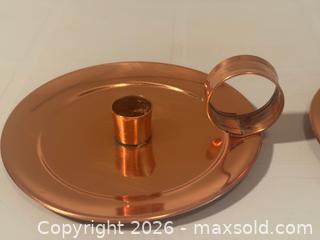 MaxSold Auction: 1970s Solid Copper Finger Loop Candle Holder Pair - Ottawa (Ontario, Canada) SELLER MANAGED Estate Sale Online Auction - Country Lane West
