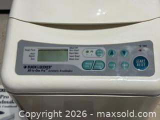 MaxSold Auction: Black & Decker Bread Maker With Instructional Booklet/VHS Tape - Ottawa (Ontario, Canada) SELLER MANAGED Estate Sale Online Auction - Country Lane West