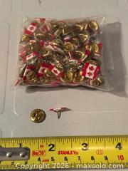MaxSold Auction: New Canada Flag Pins Lot of 100 - Ottawa (Ontario, Canada) SELLER MANAGED Estate Sale Online Auction - Country Lane West
