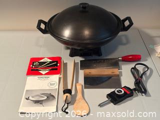 MaxSold Auction: Vintage 1960s/70s Toastess Electric Wok and Himark Bamboo Wok Steamer & Cookery Set - Ottawa (Ontario, Canada) SELLER MANAGED Estate Sale Online Auction - Country Lane West