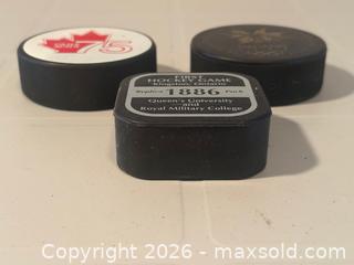 MaxSold Auction: Vintage Collector Hockey Pucks Trio - Ottawa (Ontario, Canada) SELLER MANAGED Estate Sale Online Auction - Country Lane West