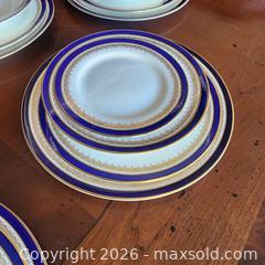 MaxSold Auction: 23 piece Aynsley Bone China Cobalt Blue & Gold Gilt Trim - Leeds And The Thousand Islands (Ontario, Canada) SELLER MANAGED Downsizing Online Auction - Prince Street