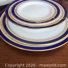 MaxSold Auction: 23 piece Aynsley Bone China Cobalt Blue & Gold Gilt Trim - Leeds And The Thousand Islands (Ontario, Canada) SELLER MANAGED Downsizing Online Auction - Prince Street